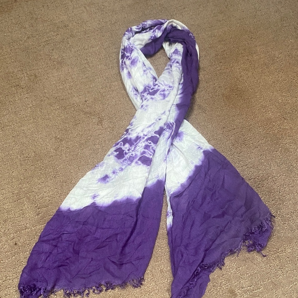 Elegant Purple and White Scarf Academia Whimsical Fall School